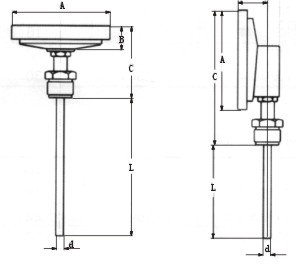 雙金屬溫度計(jì)軸向、徑向型